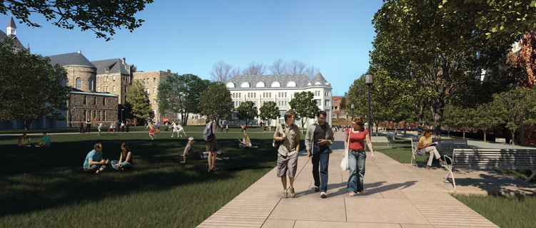 Rendering of the future of campus