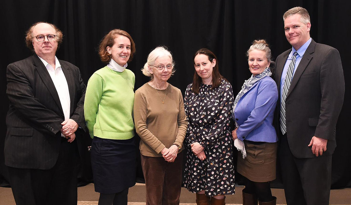 Rick Thompson (Engineering), Elizabeth Shaw (Philosophy), Janet Timbie (Semitic and Egyptian Languages and Literatures), Jennifer Davis, Chair of the Part-Time Committee (History), Ruth White (National Catholic School of Social Service), Jim Quirk (Politics)