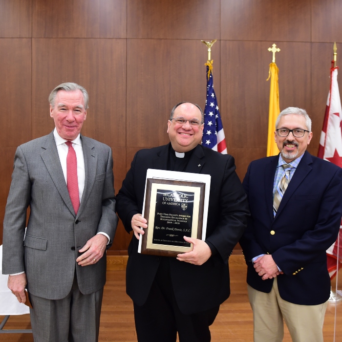 President Garvey, Fr. Frank Donio and Provost Aaron Dominguez